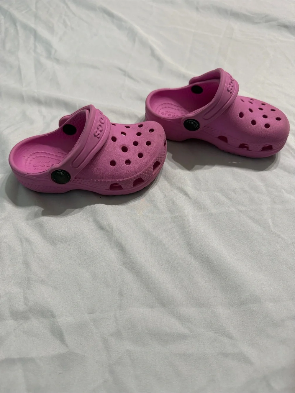 CROCS Kids Pink Classic Clog with Heel Strap